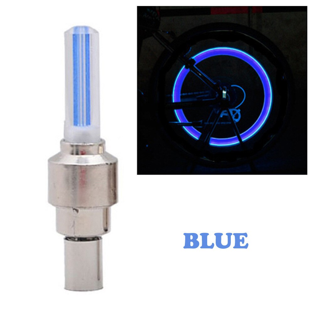 2 pièces voiture vélo roue lumière LED AG10 voiture moto pneu Valve lampe mouvement activé lueur LED s lumières pneu tige casquettes néon: BU
