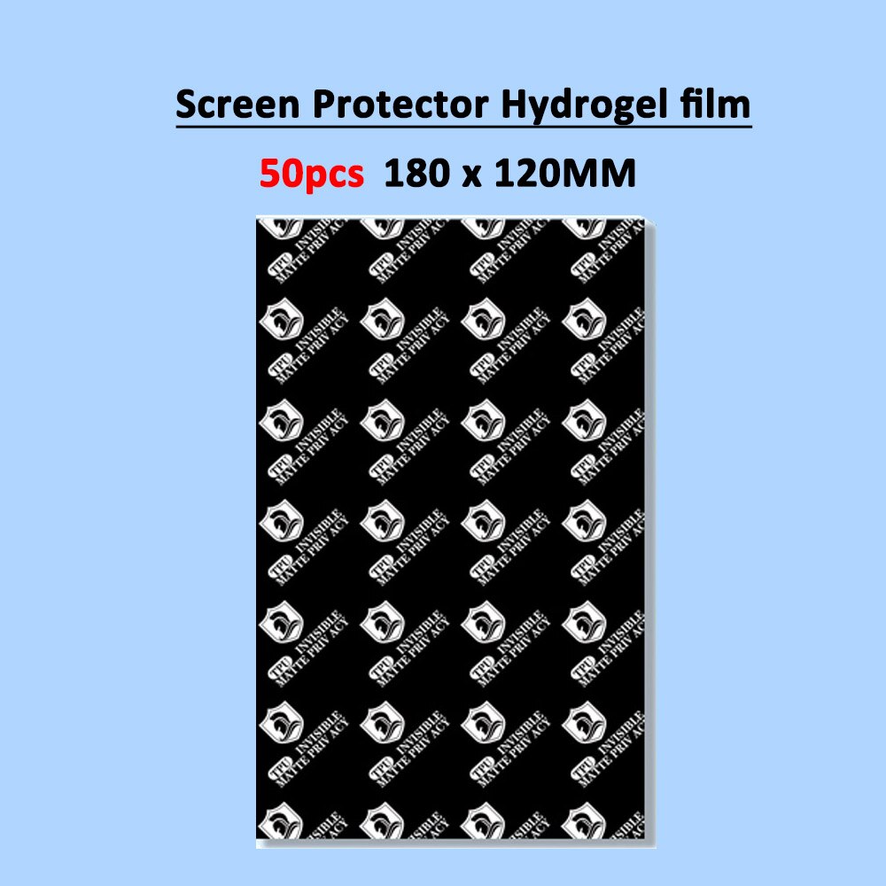 50Pcs Mixed Back Sticker for Hydrogel Film Cutting Machine Plotter Sheet Cut HD Clear Privacy Hydraulic Membrane