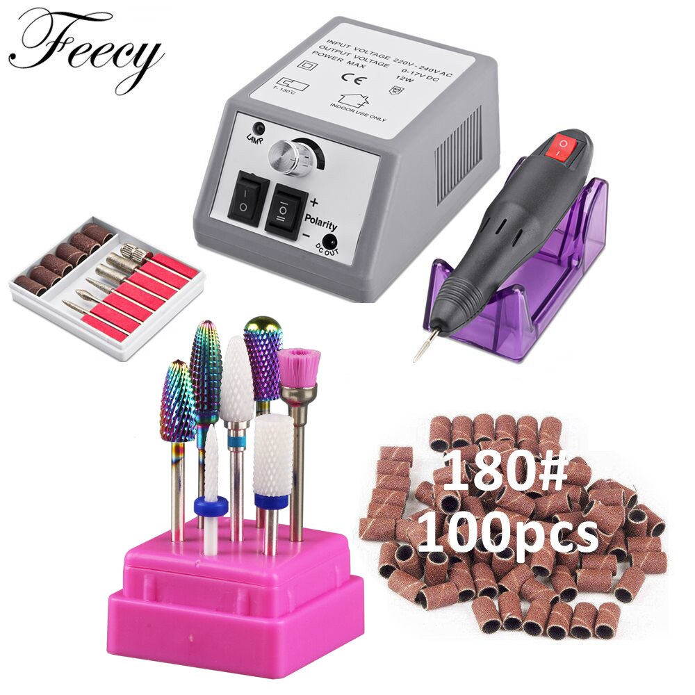 Manicure En Pedicure Frezen Elektrische Machine Voor Nagel Elektrische Nagel Boor Molen Apparatuur Voor Manicure Nail Art Machine Feecy: Feecy828 gray EU