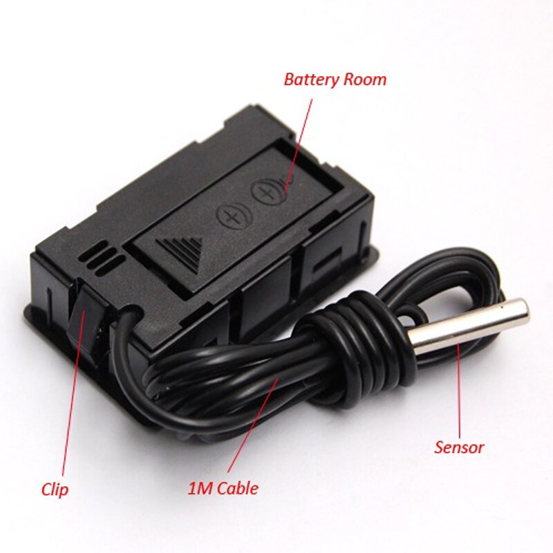 Accesorios para adornos de coche, medidor de temperatura Interior de coche con pantalla LCD Digital, herramientas, termómetro, Sensor de temperatura