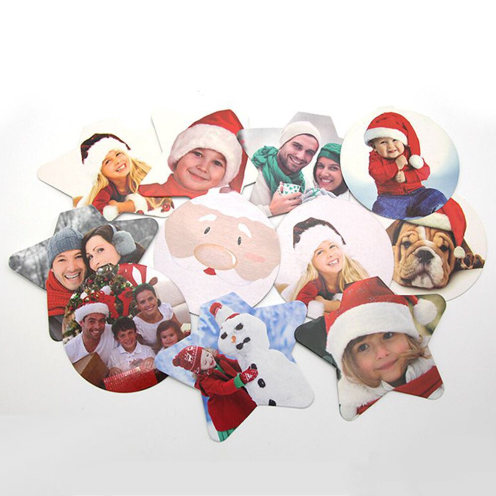 My Very First Frame Decorative Christmas Milestones Tree Round Star Ornament Picture Photo Frame Family Memory Decor