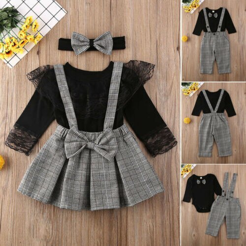 Baby Kids Baby Jongen Fashon Kleding Set Bijpassende Kleding Broertje Romper Algehele Grote Zus Rok Outfits Set 0-6 Jaar