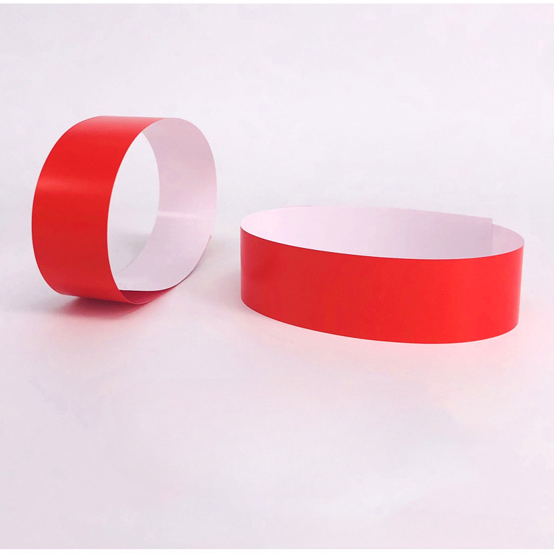 200pcs Waterproof Paper Wristbands Bracelet Solid Color Disposable Count Identification Mark Tamper-Proof for Events Party