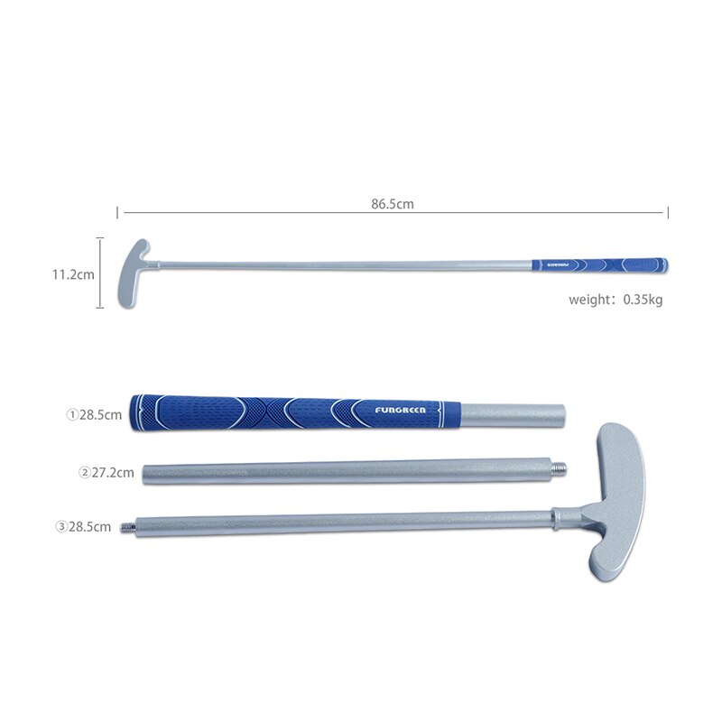 Golf 2PCS/Pack Two-Way Putter Club for Right or Left Handed Golfers Foldable Alloy Rod Head Kids Adults Golf Putter - 34" Length