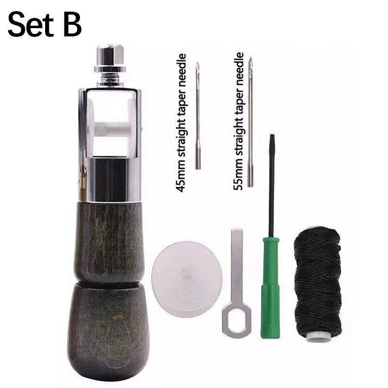 Leather Sewing Awl Kit Hand Speedy Stitcher Set Leather Craft Stitching Waxed Thread Needles Leather Craft Stitch Shoemaker Tool