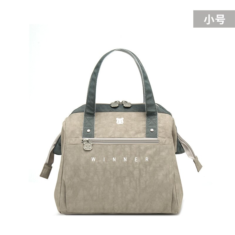 Reise Isolierte Mittagessen Taschen Thermo Schulter Kühler Taschen Frische Halten Bento Beutel Picknick Verdicken Container Zip Tote Zubehör: GRAY S