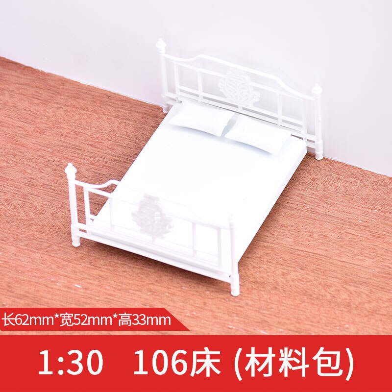 2pcs 1/20 1/25 1/30 scale Dollhouse Letto Modello Mini Mobili In Miniatura FAI DA TE Sabbia Modello Da Tavolo Materiale da costruzione: 62x52x33mm