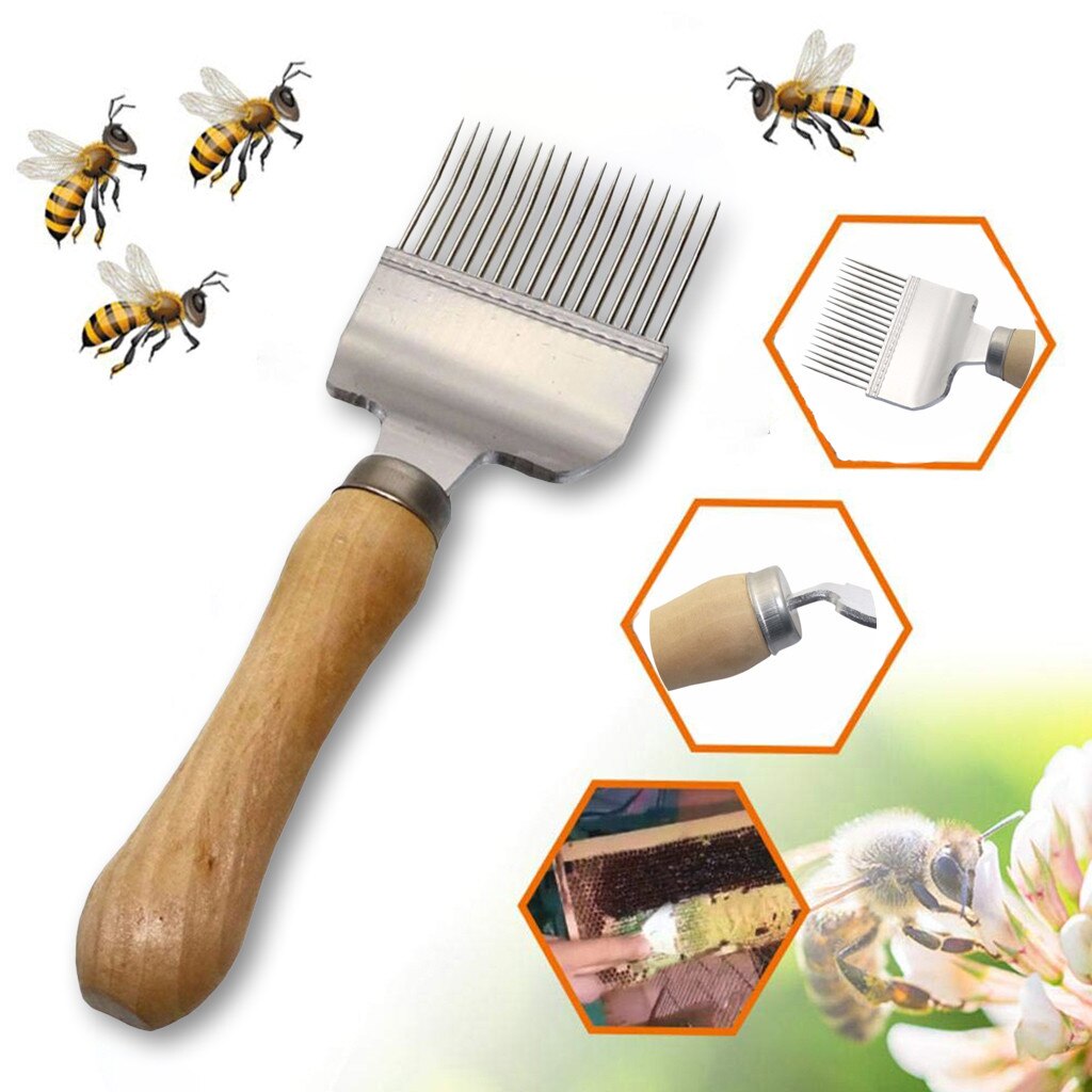 Pala de abeja de acero inoxidable, espátula para colmena de abejas, herramienta de apicultura práctica de c50