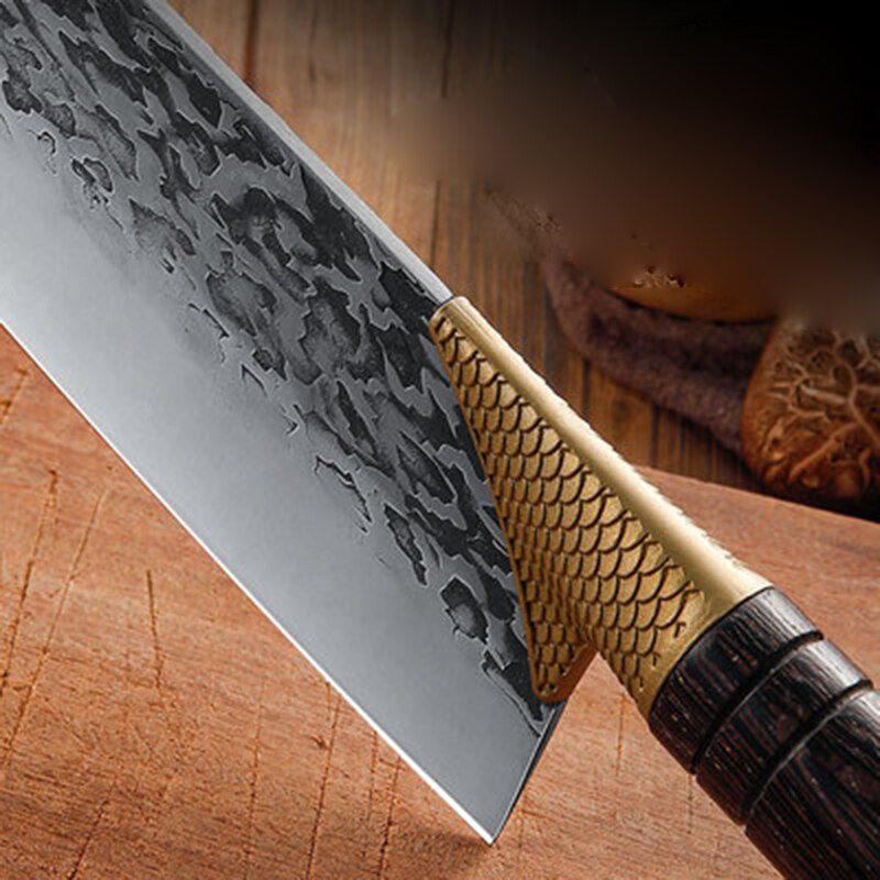 Hand Forged Kitchen Knife Housewife Kitchen Special Bone Cutting and Slicing Dual-Purpose Knife Hotel Chef Meat Cutting Knife