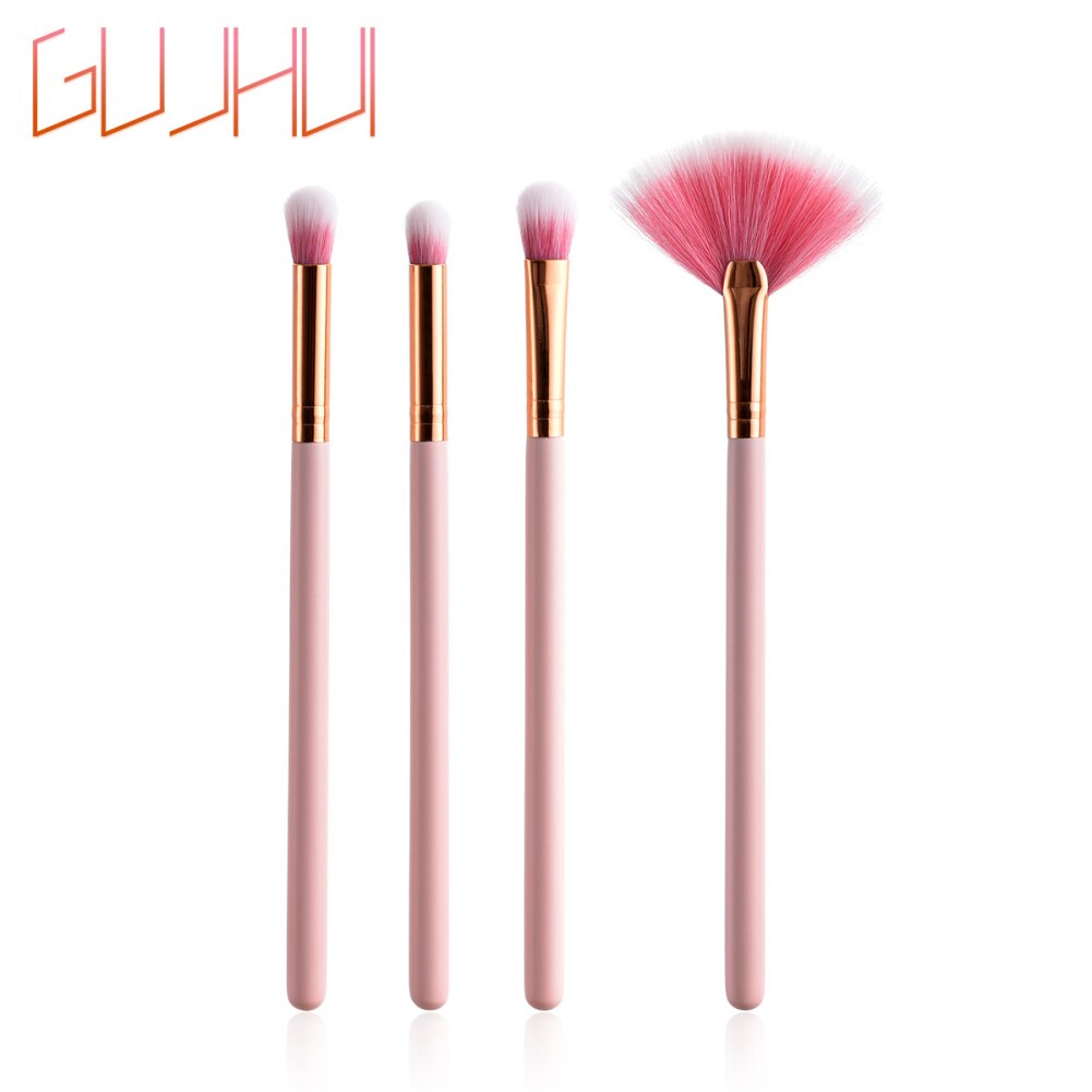 10PCS/4PCS Makeup Brushes Set Pink Handle Foundation Make Up Brush Beauty Tools Kit Lip Eye Liner Maquiagem: 4PCS