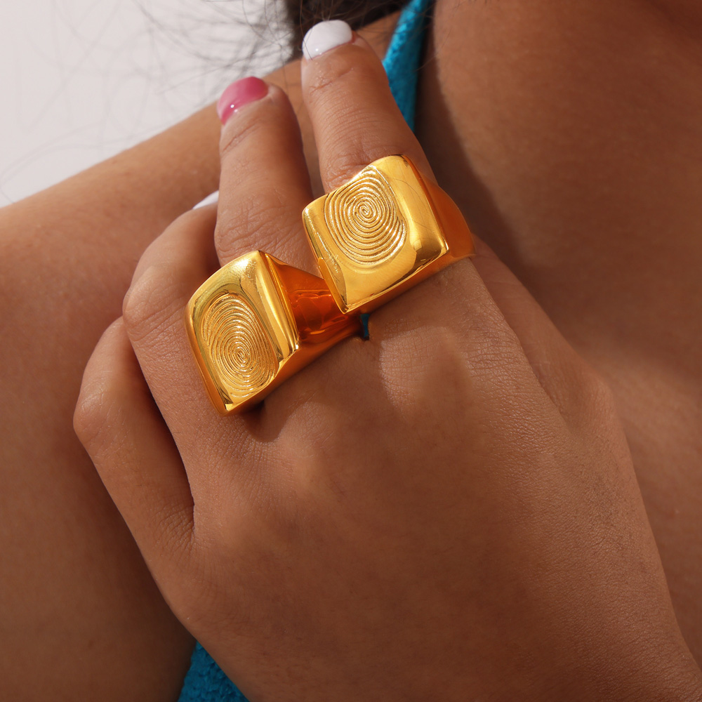 Enorme Ring Voor Vrouwen Roestvrij Staal 18K Vergu... – Grandado