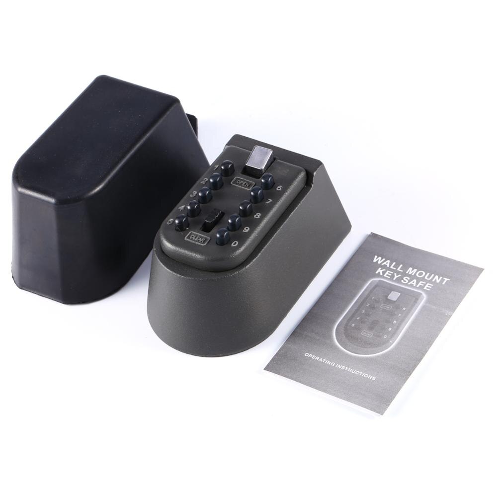 Digit Key Lock Box 10-Digital Password Wall Mounted Key Safe Organizer Box with Combination Lock for Home Outdoor