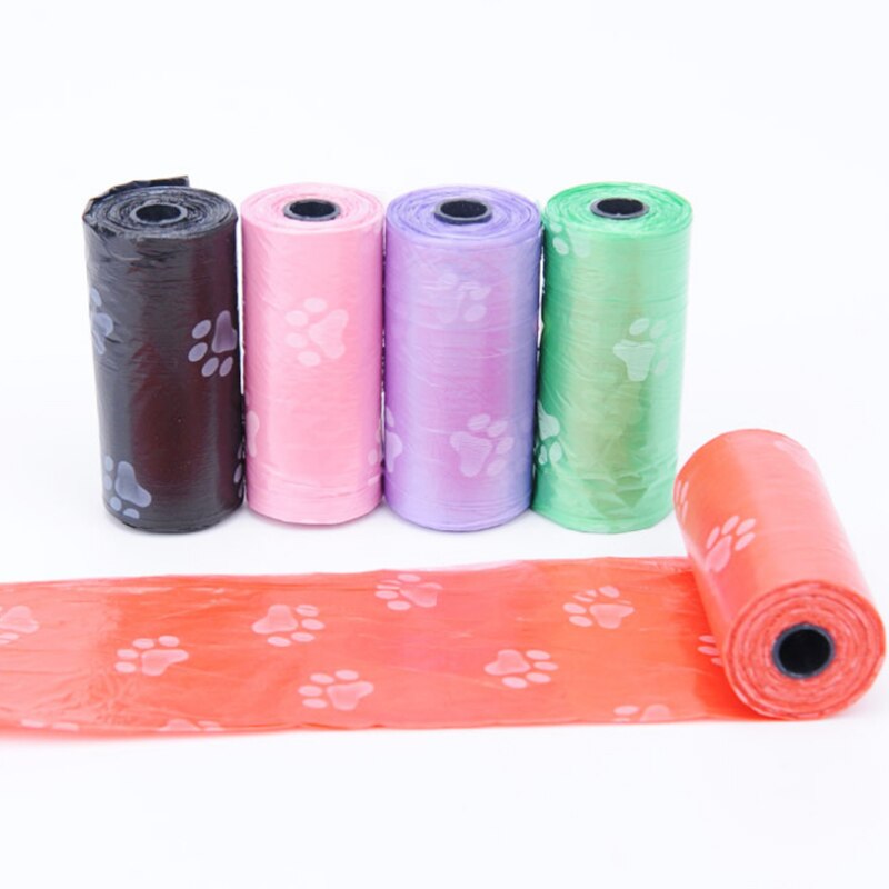 Suministros de limpieza para mascotas, bolsas de basura impresas para recoger heces, suministros para mascotas, 3 rollos, 45 unidades