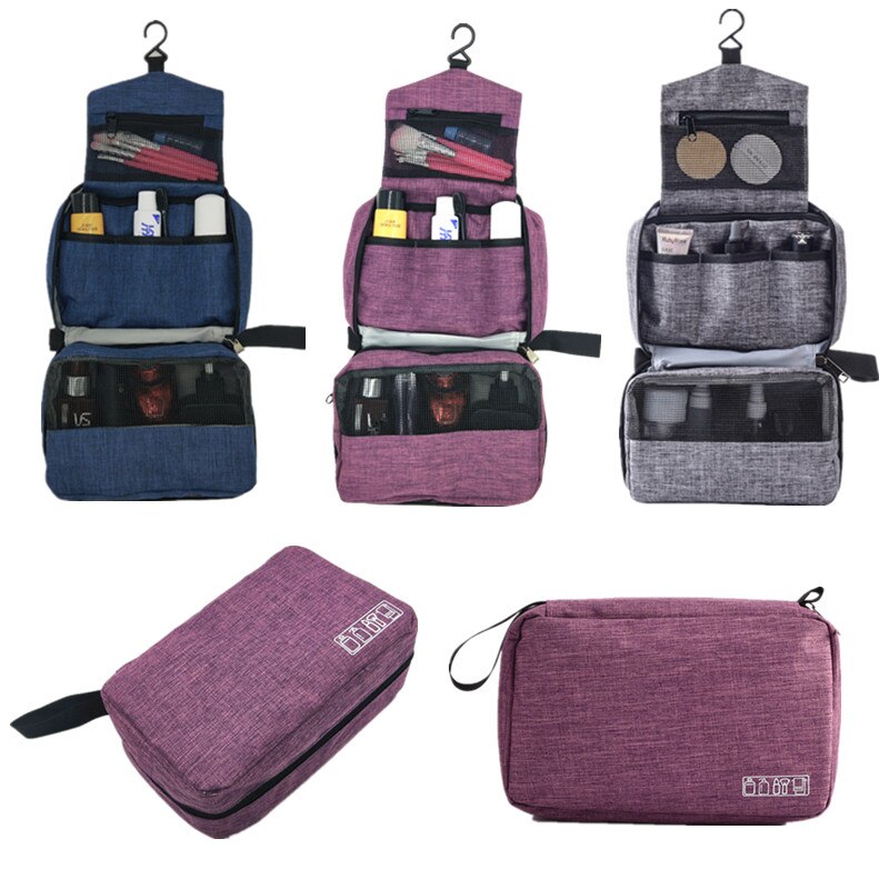 Uomo donna appeso borsa cosmetica organizzatore da viaggio multifunzione lavaggio da toeletta trucco custodia borsa per trucco pieghevole per estetista