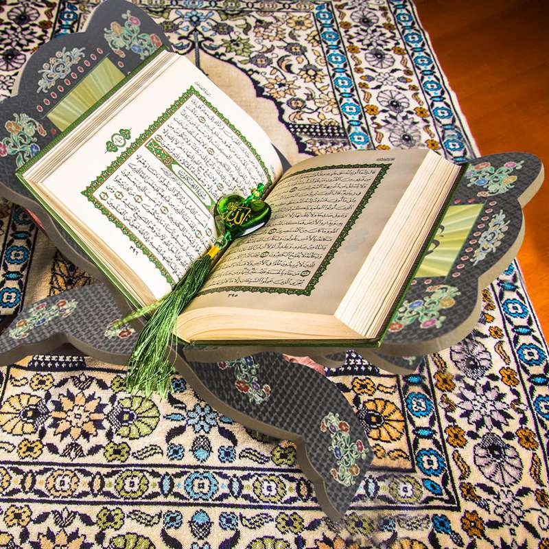 Wooden Eid Al-Fitr Islamic Book Shelf Bible Frame Kuran Quran Koran Holy Book Stand Holder Shelf Rehal Islam Home Decoration