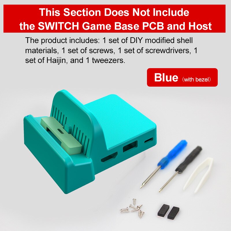For Switch / Switch Lite NS DOCK Cooling Base TV Base DIY Modified Shell Replacement Charging Dock Stand Shell Docking Station: green