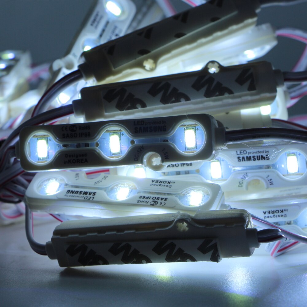 DC12V 1.2W SMD 5630 Samsung Chip LED Module Light 3LED Super Bright Advertising Waterproof LED Module Lamp Sign Backlight