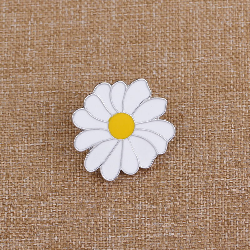 1 stuk cartoon witte madelief metalen badge broche knoopspelden spijkerjasje speld sieraden decoratie badge voor kleding revers spelden