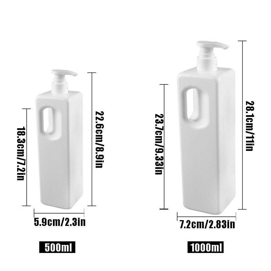500/1000ml Large Capacity Hand Soap Dispenser Botlle Refiilable Empty Bottle for Storage Hand Soap Laundry Detergent Liquid