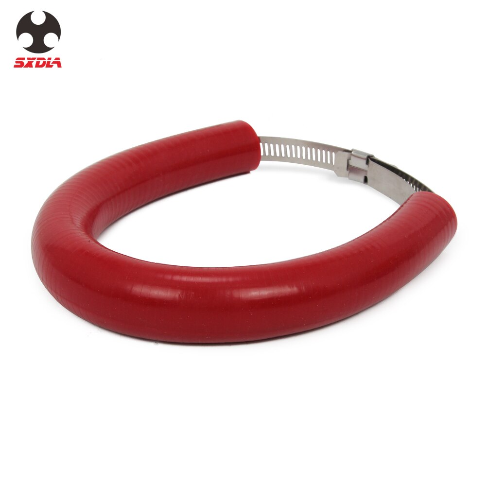 Universal motorcykel oval udstødningsbeskytter kan dække til ktm dirt bike tilbehør silikone guard anti 250 350 450 500 cc: Rød