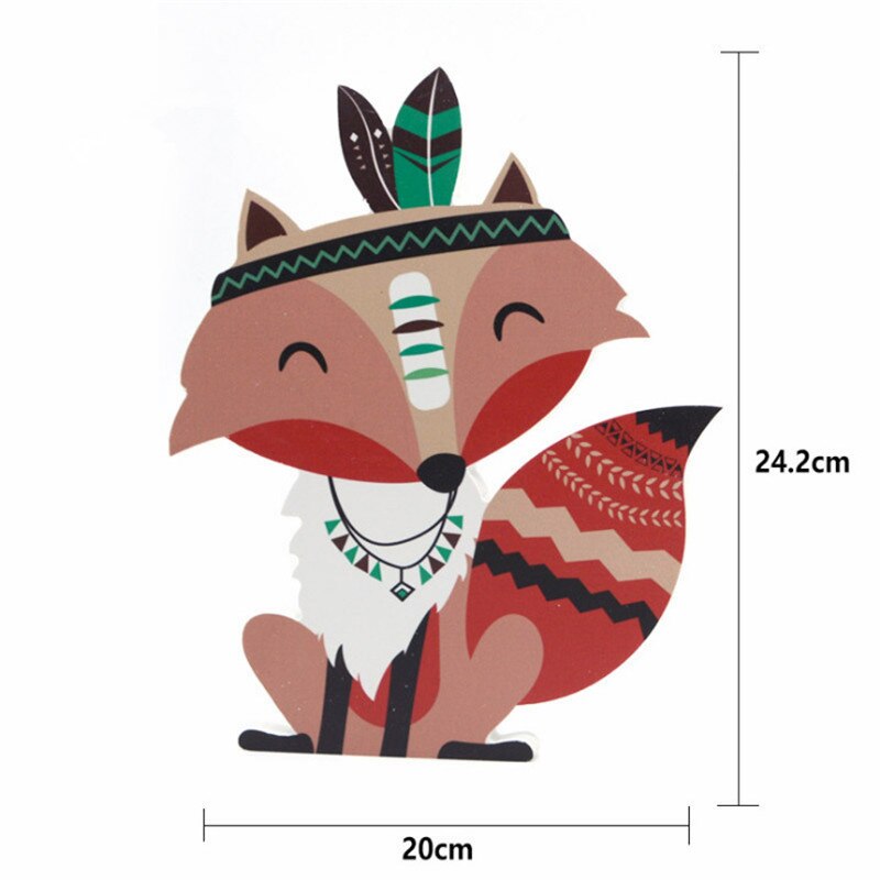 Wooden Nordic Shelves Wall Stickers Indian Style Animal Head Sculpture Baby Room Accessories Cartoon Wood Wall Shelf Child Room