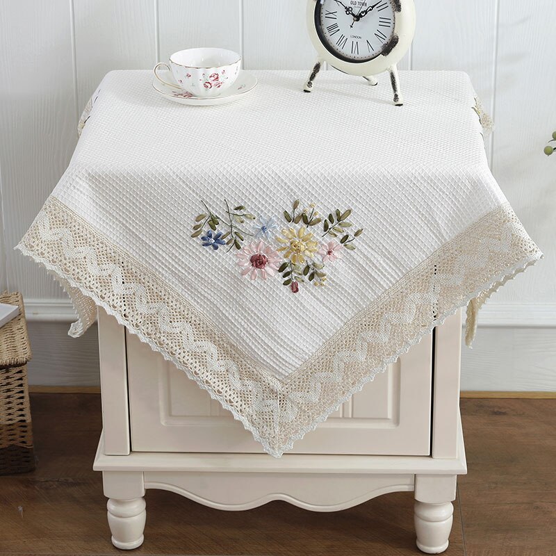 Mantel para mesa de mesita de noche, cubierta para TV, microondas, horno, lavadora, nevera, mesa de té