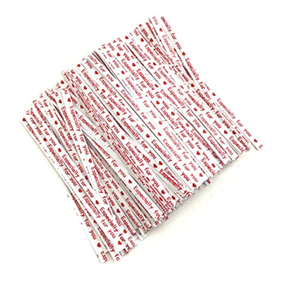 Corbatas SEAAN multifunción para envolver , corbatas especialmente retorcidas, para fiestas, bodas, panadería, bolsa para galletas y dulces, corbatas con de letras: White
