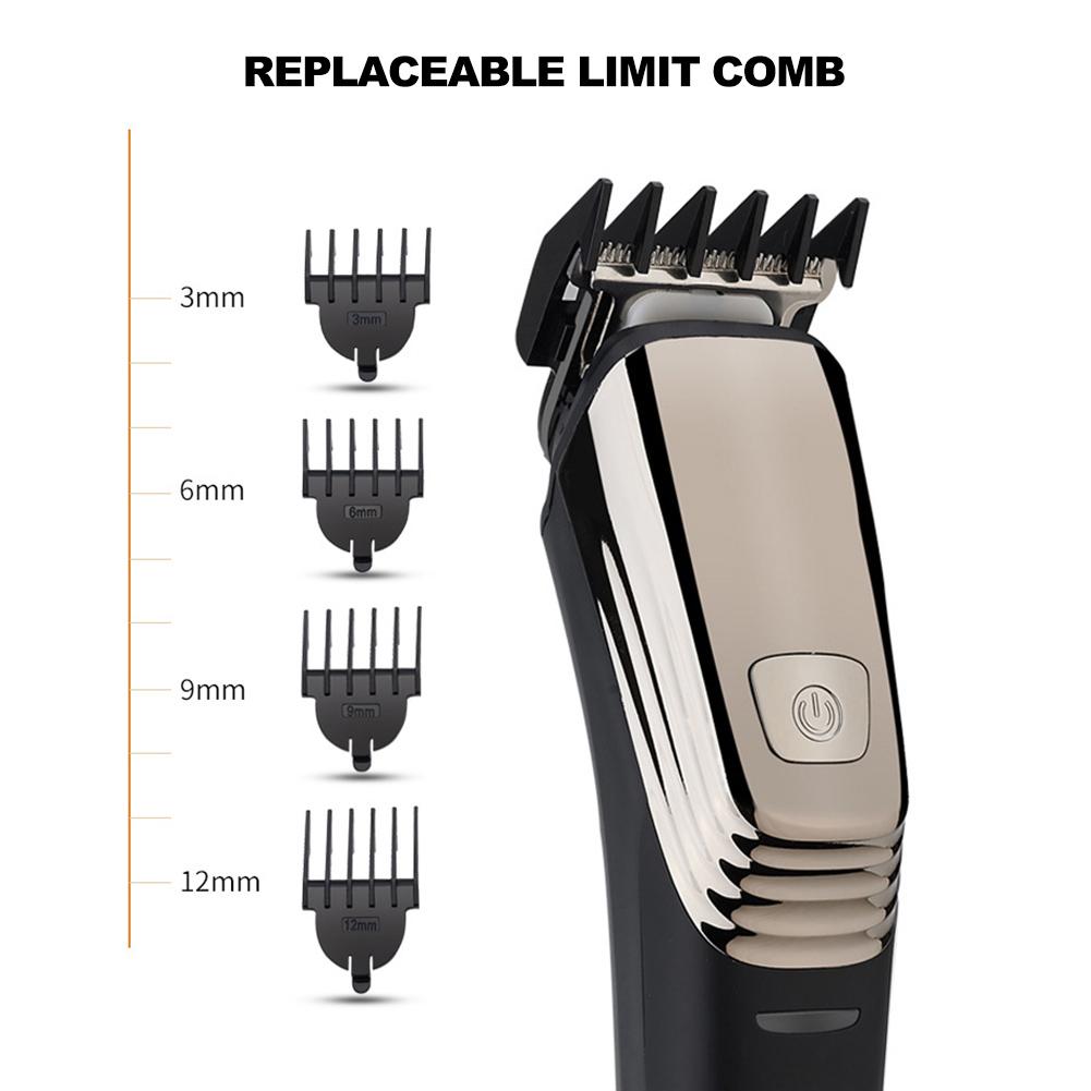 Tondeuse à barbe professionnelle étanche, rechargeable par USB, rasoir électrique pour couper les cheveux