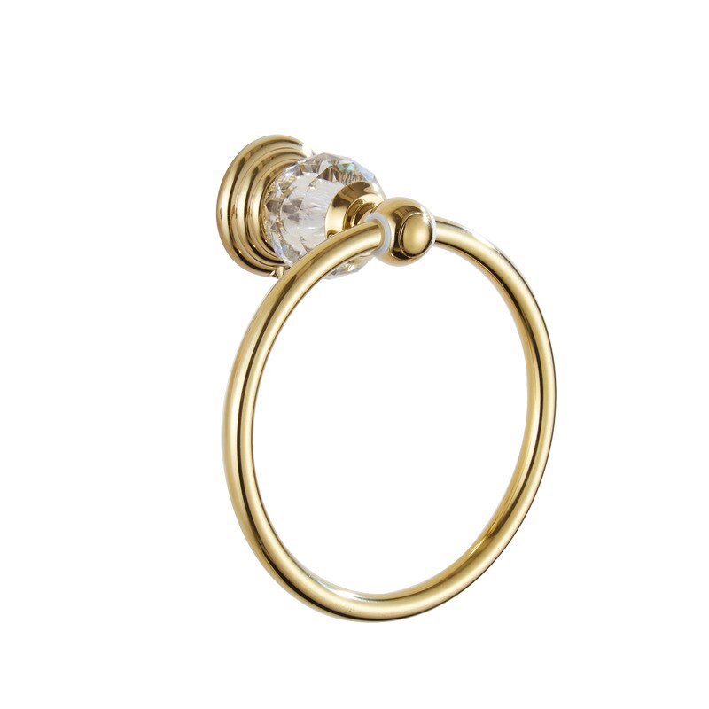 Europese Stijl Golden Crystal Handdoek Ring, Ring Handdoekenrek, Handdoek Opknoping Ring, Antieke Badkamer Handdoek Rek, badhanddoek Opknoping: Default Title