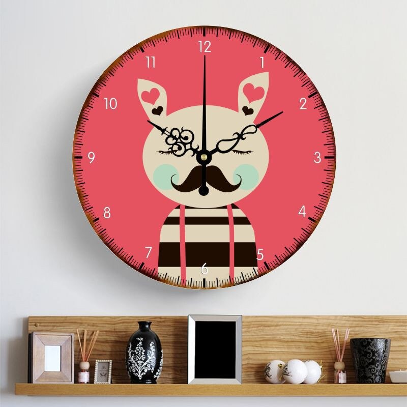 Nordic Retro Wanduhr Moderne Shabby Stil Chic Mechanismus Uhr Hängen Vintage Rost Decor Runde Riesen Uhren Wohnzimmer Hause: 010 / 35cm 14inch