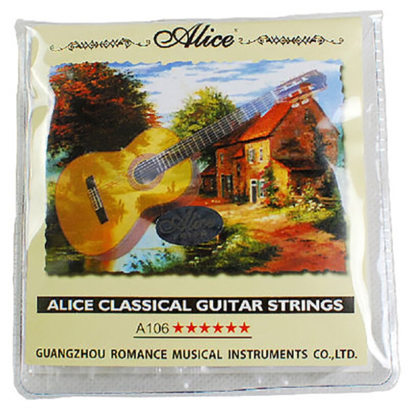 Alice A106H /QE27 cordes de guitare classiques cordes en Nylon cordes de guitare accessoires de guitare 1-6 jeux de cordes rentable: WHITE