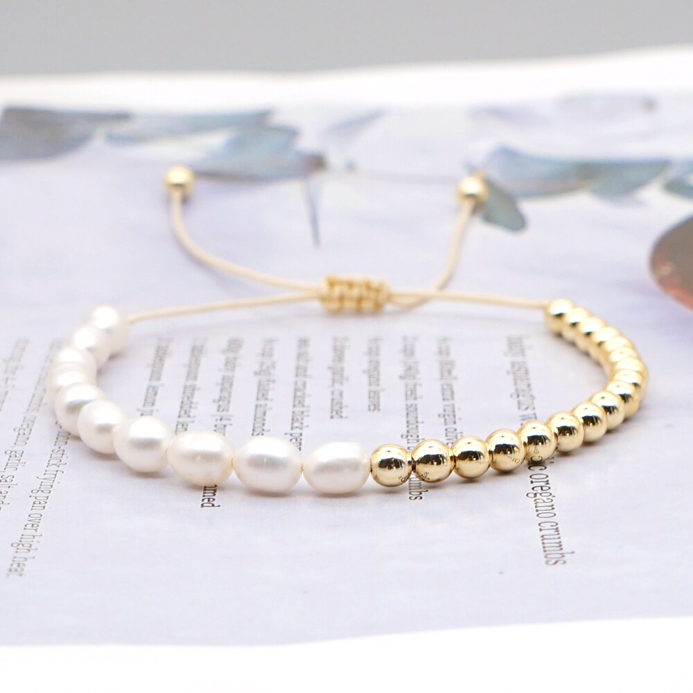 Go2Boho Handmade Jewelry Seed Beads Bracelets Bohemian Real Pearl Summer Beach Perle Inoxidable Gold Plated Bracelet Women