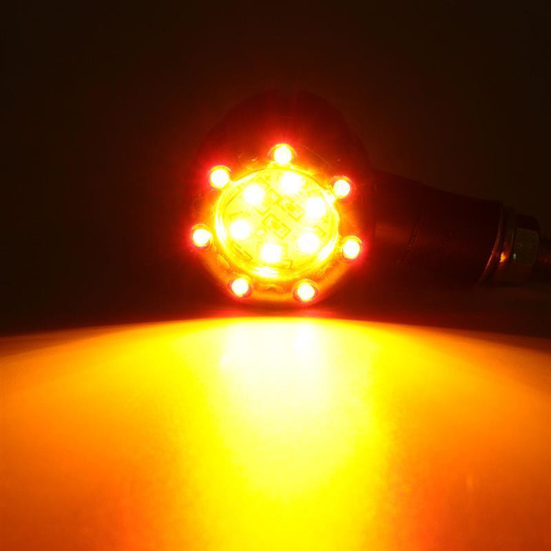 4 Wires LED Turn Signal Lights Rear 2pcs Brake Running Motorbike Left Right Indicator Bright Motorcycle