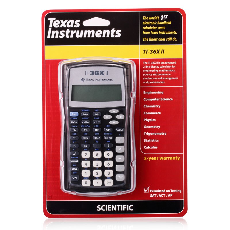 Texas instrumenter ti -36x ii student science function calculator calculus calculator to lines display