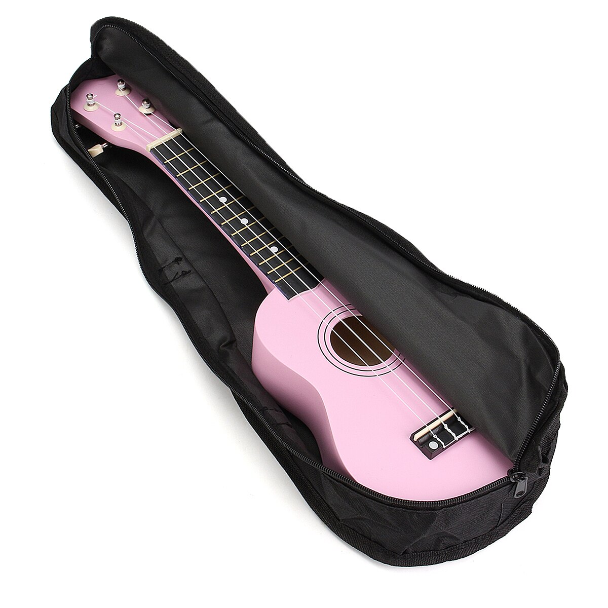 21 "rosa Basswood Soprano Ukulele Havaí Uke Guitarra Baixo Guitarra Instrumentos Musicais Set Kits + Tuner + Cordas + cinta + Caso