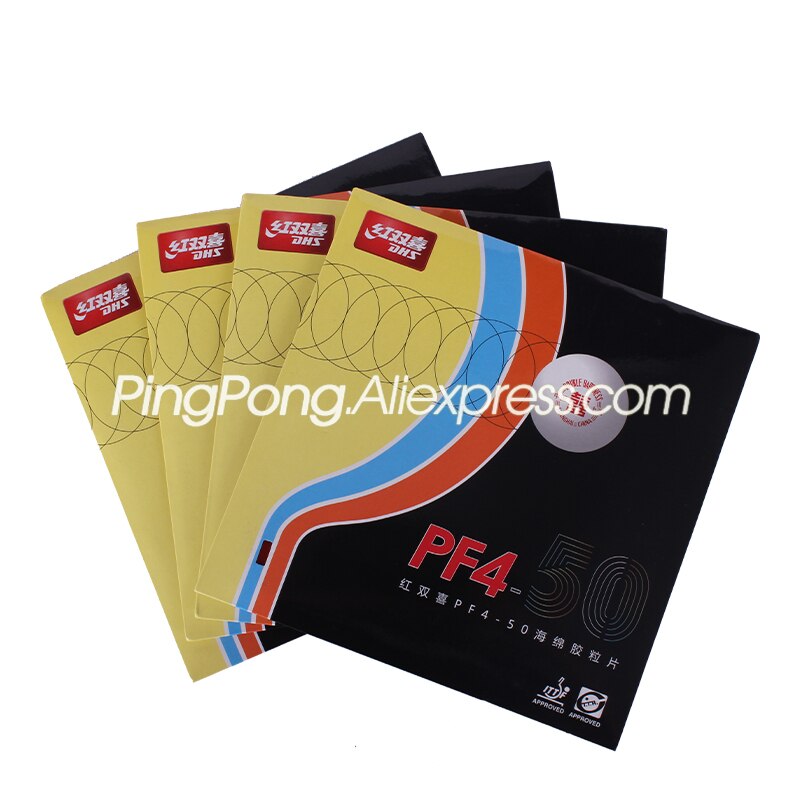 DHS PF4-50 Table Tennis Rubber (Hurricane 3-50 No.50 High Elastic Red Sponge) Original DHS PF4 -50 Ping Pong Sponge