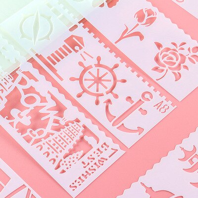 rulers template stencils for diy scrapbooking painting Weather number kawaii accessories stationery