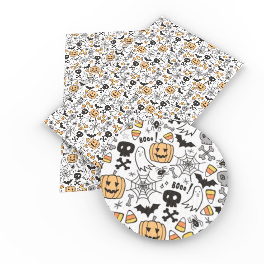 david tilbehør 20*34cm blomster halloween syntetisk skinn lappeteppe til hår sløyfe håndvesker lommebok telefondeksel diy ,1 yc 4269: 1068240001