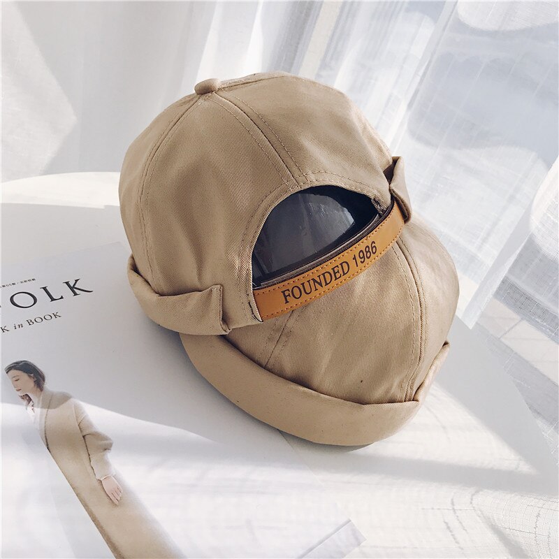 Män casual sjöman mekaniker biker hatt mössa dödskalle keps bräddlös keps unisex pumpa vintage marin mössor