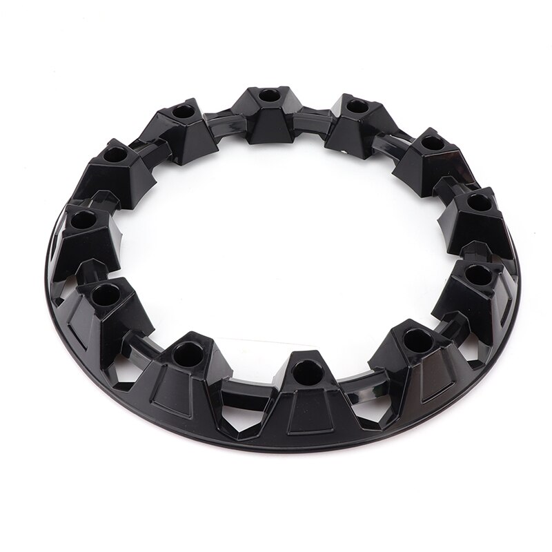 2Pcs 7-inch ATV Wheel Trim Hub Protection Decor Rim Cap Universal Vehicle All Terrain wheel Plastic Cover fit to 7 inch tires: black