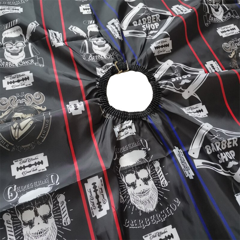 Cape De Coiffeur Imperméable Noir - Taille Universelle - Nylon - Pour Salon Ou Maison