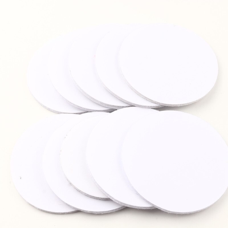 6Cm Strong Self-Adhesive Back Glue Velcro Fixed Point Sticker Tape Velcro for Bed Sheet Sofa Cushion Carpet Anti-Skid Mat: 6CMX6CM White 10PC