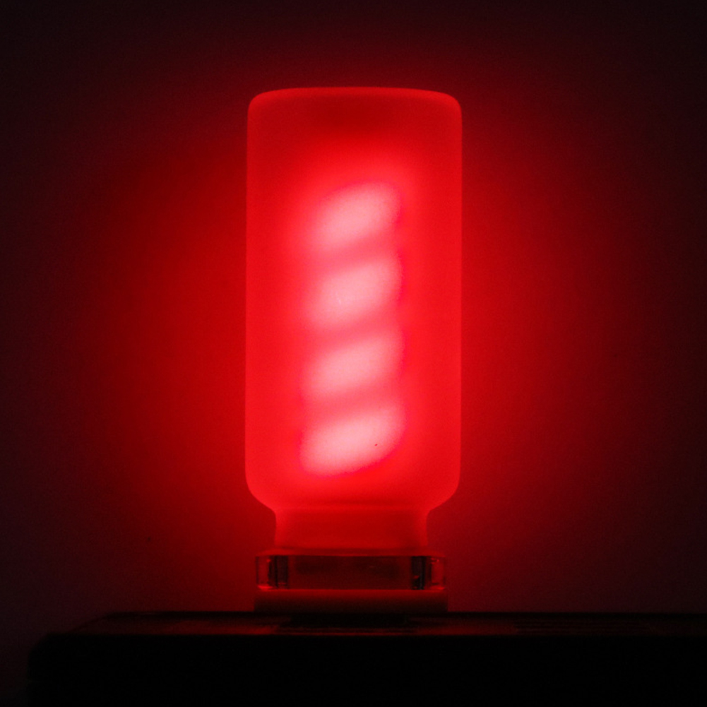 Materet glas usb touch-kontrol bil led-lys atmosfærepære glødelampe led-glødetråd soveværelse natdekoration: Rød