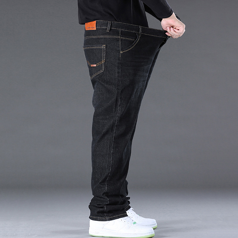 Pantalones vaqueros para Hombre talla grande 50 tela vaquera de alta elasticidad pantalones de talla grande para 45-150kg Jeans Hombre pantalones vaqueros de pierna ancha Pantalon Homme