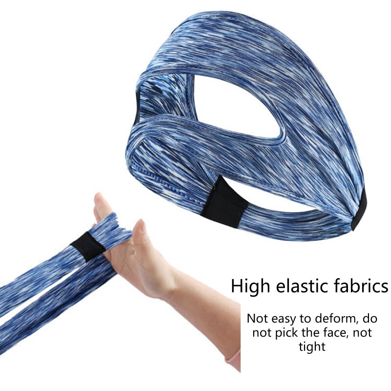 Vr-augenmaske mit schweißabweisendem, elastischem band, verstellbarer größe und kopfpolsterung für oculus quest 2/ und rift  e8be