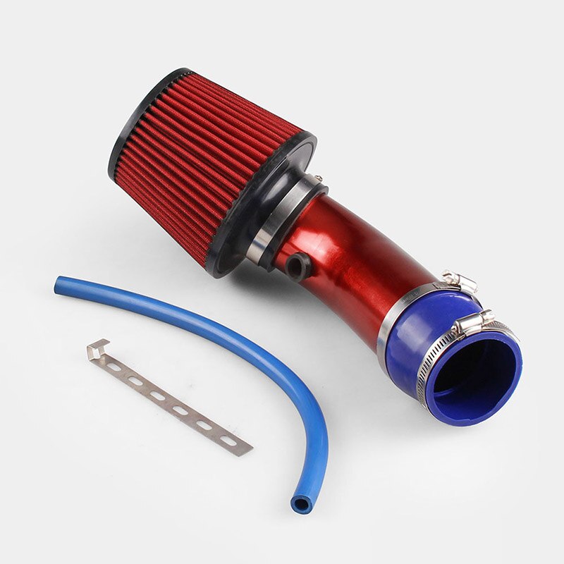 Alumimum Car Cold Air Intake System Turbo Induction Pipe Tube+Cone Air Filter: 76mm air filter R
