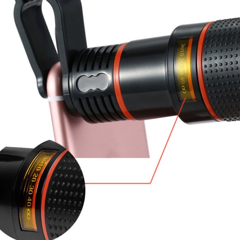 Lentille de télescope d'appareil-photo de téléphone portable avec l'agrafe pour l'objectif d'iphone/téléphone le produit universel de DSLR peut fournir le Zoom optique de HD 8x