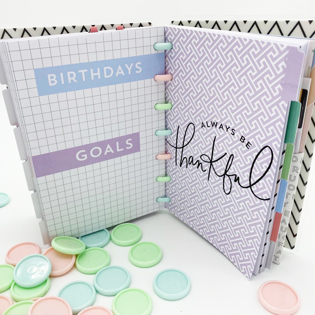 100pcs30mm Binding Ring Plastic Ring Buckle Mushroom Hole Loose-leaf Notepad Plastic Binding Discs Macaron Disc Binding Fichario