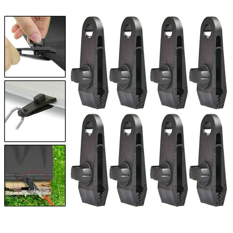 10PCS Tarp Clips Hangers Thumb Screw Camping Tent Clamps Lock Grip Heavy Duty Plastic Clips Sewing Accessories