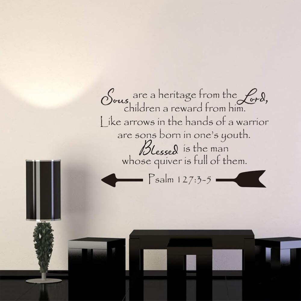 Psalm 127:3 Vinyl Wall Art Religieuze Home Decor Citaat Bijbel Schrift Muur Decals